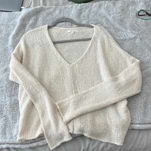 Cream Knit Sweater From Pacsun